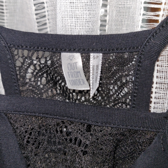 Black Lace Center Body Suit - Picture 3 of 5